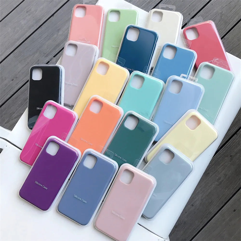 Luxury Silicone Case For iPhone 11 12 13 14 15 Pro Max