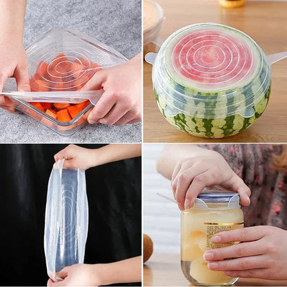 6PCS Silicone Cover- Microwave Safe