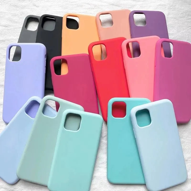 Luxury Silicone Case For iPhone 11 12 13 14 15 Pro Max